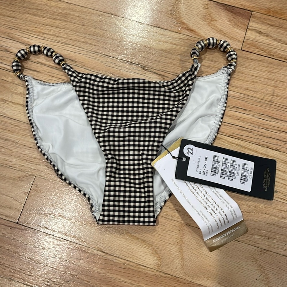 Vix lupita beaded gingham bottom